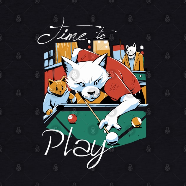 Cat Playing Pool by ArtRoute02